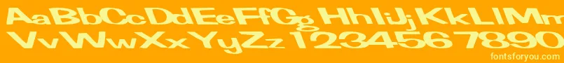 FertilemindplusRegularTtext Font – Yellow Fonts on Orange Background