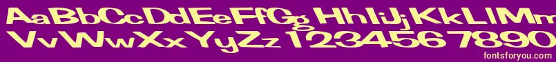 FertilemindplusRegularTtext Font – Yellow Fonts on Purple Background