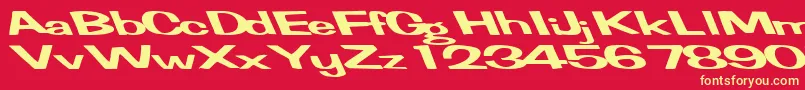 FertilemindplusRegularTtext Font – Yellow Fonts on Red Background