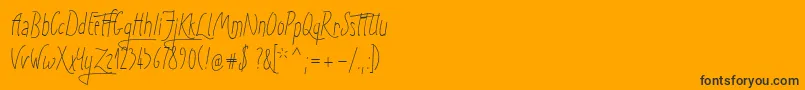SunnyWinter-fontti – mustat fontit oranssilla taustalla