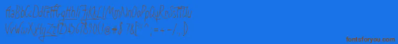 Czcionka SunnyWinter – brązowe czcionki na niebieskim tle
