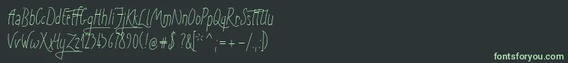 Шрифт SunnyWinter – зелёные шрифты на чёрном фоне