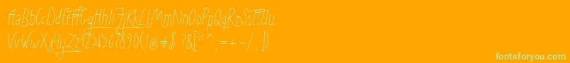 SunnyWinter Font – Green Fonts on Orange Background