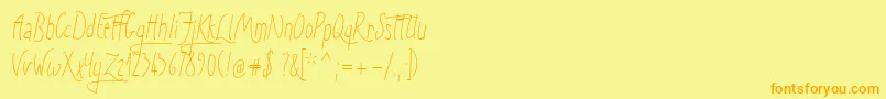 Шрифт SunnyWinter – оранжевые шрифты на жёлтом фоне