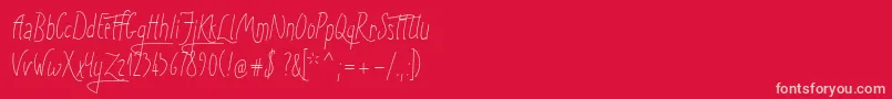 SunnyWinter Font – Pink Fonts on Red Background