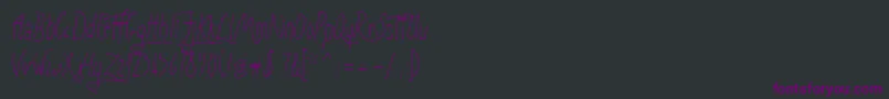 Шрифт SunnyWinter – фиолетовые шрифты на чёрном фоне