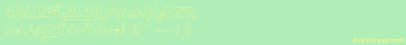 SunnyWinter Font – Yellow Fonts on Green Background