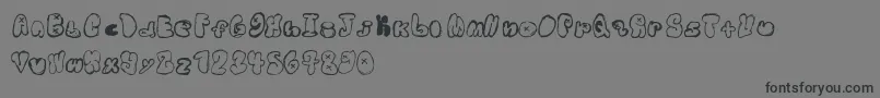 WyattBubbles Font – Black Fonts on Gray Background