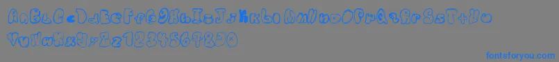WyattBubbles Font – Blue Fonts on Gray Background