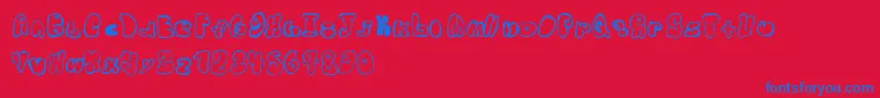 WyattBubbles Font – Blue Fonts on Red Background