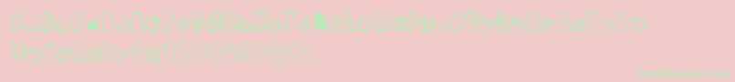 WyattBubbles Font – Green Fonts on Pink Background