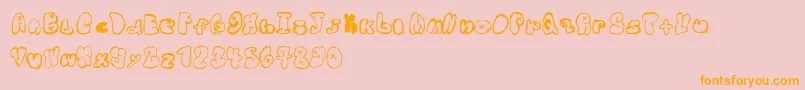 WyattBubbles Font – Orange Fonts on Pink Background