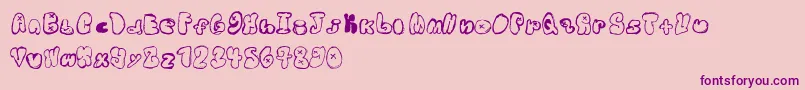 WyattBubbles Font – Purple Fonts on Pink Background