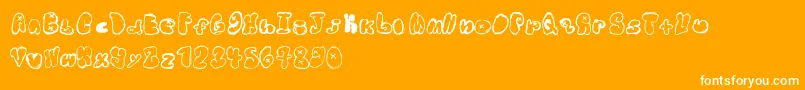 WyattBubbles Font – White Fonts on Orange Background