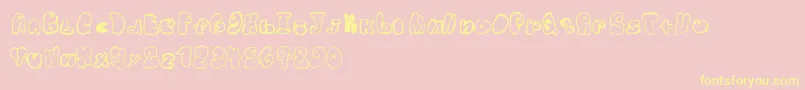 WyattBubbles Font – Yellow Fonts on Pink Background