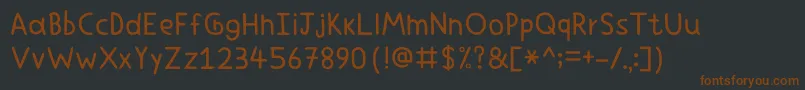 Шрифт KyotoLights – коричневые шрифты на чёрном фоне