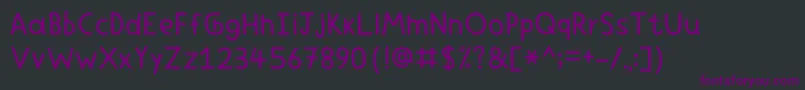 Czcionka KyotoLights – fioletowe czcionki na czarnym tle
