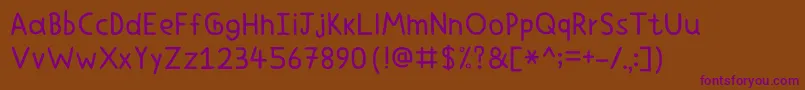 Шрифт KyotoLights – фиолетовые шрифты на коричневом фоне