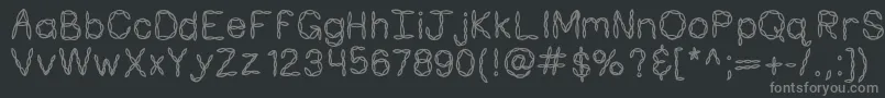 Kbpastafortwo Font – Gray Fonts on Black Background