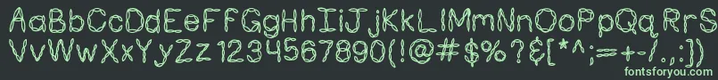 Kbpastafortwo Font – Green Fonts on Black Background