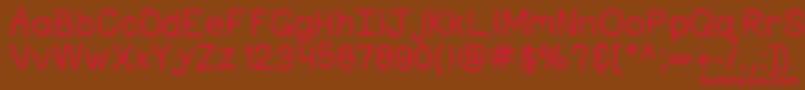 Kbpastafortwo Font – Red Fonts on Brown Background