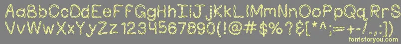 Kbpastafortwo Font – Yellow Fonts on Gray Background