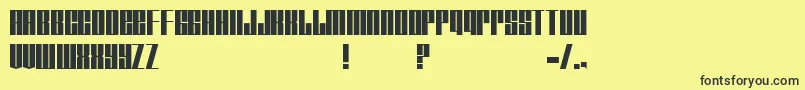 Tagmarker Font – Black Fonts on Yellow Background