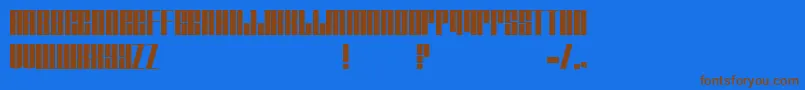 Tagmarker Font – Brown Fonts on Blue Background