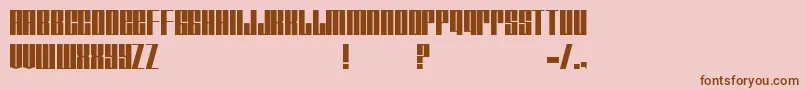 Tagmarker Font – Brown Fonts on Pink Background