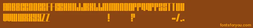 Tagmarker Font – Orange Fonts on Brown Background