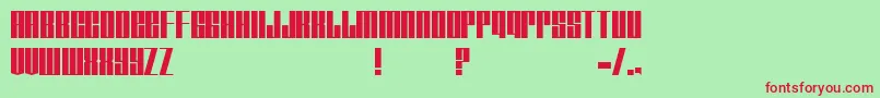 Tagmarker Font – Red Fonts on Green Background