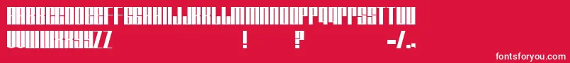 Tagmarker Font – White Fonts on Red Background