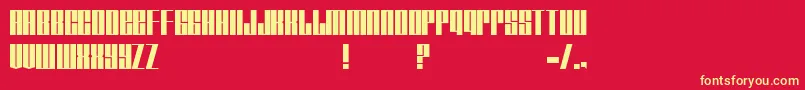 Tagmarker Font – Yellow Fonts on Red Background
