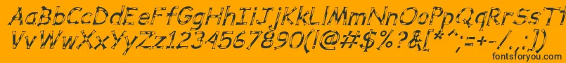 DalmataDreamItalic Font – Black Fonts on Orange Background