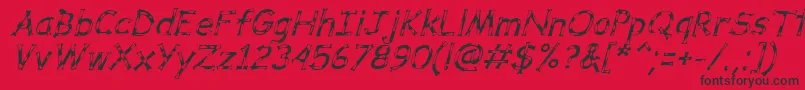 DalmataDreamItalic Font – Black Fonts on Red Background