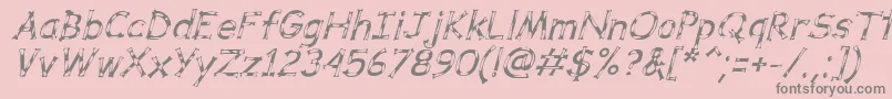 DalmataDreamItalic Font – Gray Fonts on Pink Background