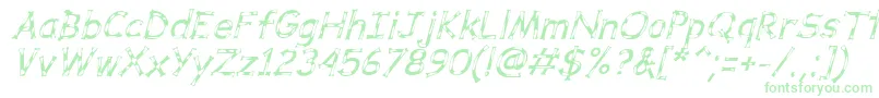 DalmataDreamItalic Font – Green Fonts on White Background