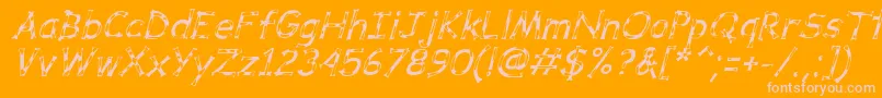 DalmataDreamItalic Font – Pink Fonts on Orange Background