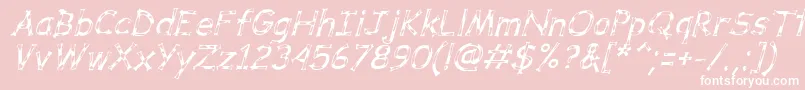 DalmataDreamItalic Font – White Fonts on Pink Background