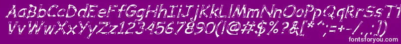 fuente DalmataDreamItalic – Fuentes Blancas Sobre Fondo Morado