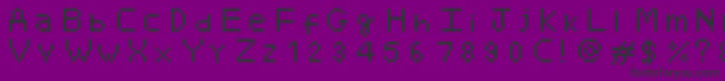 Шрифт Minami – чёрные шрифты на фиолетовом фоне