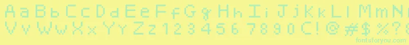 Minami Font – Green Fonts on Yellow Background