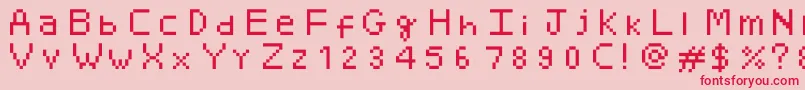 Minami Font – Red Fonts on Pink Background