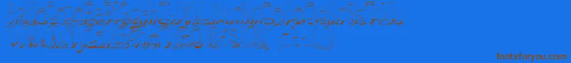 HesitantShadow-Schriftart – Braune Schriften auf blauem Hintergrund