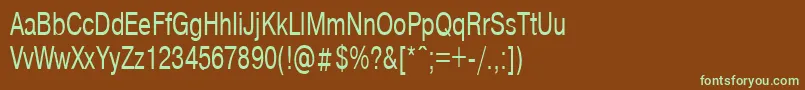 Шрифт Helvdl70hn – зелёные шрифты на коричневом фоне