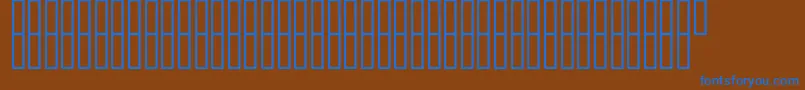 McsFarisyOut Font – Blue Fonts on Brown Background