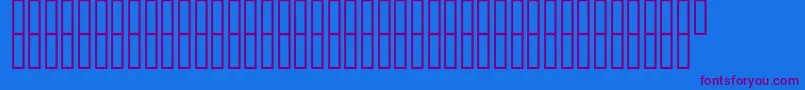 McsFarisyOut Font – Purple Fonts on Blue Background
