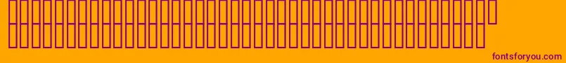 McsFarisyOut Font – Purple Fonts on Orange Background