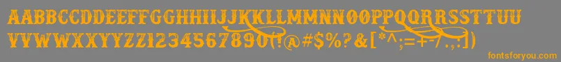 Docktrin Font – Orange Fonts on Gray Background