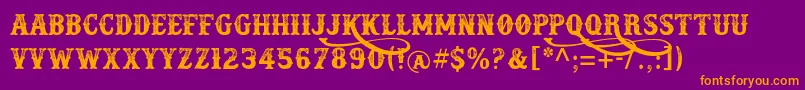 Docktrin Font – Orange Fonts on Purple Background